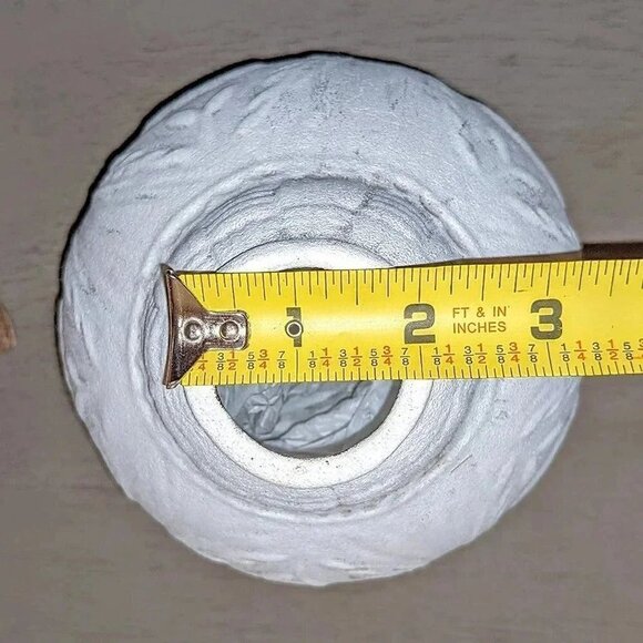 Small Bud White Farmhouse Flower Vase - Picture 2 of 5